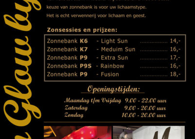 Flyer Sun Glow achterzijde