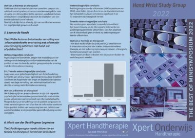 Flyer Xpert Handtherapie voorzijde